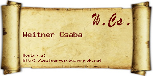 Weitner Csaba névjegykártya